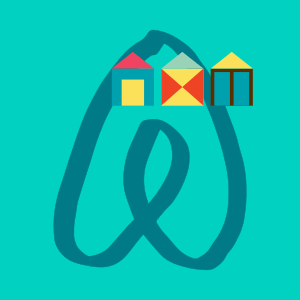My Airbnb symbol - spot the beach huts!
